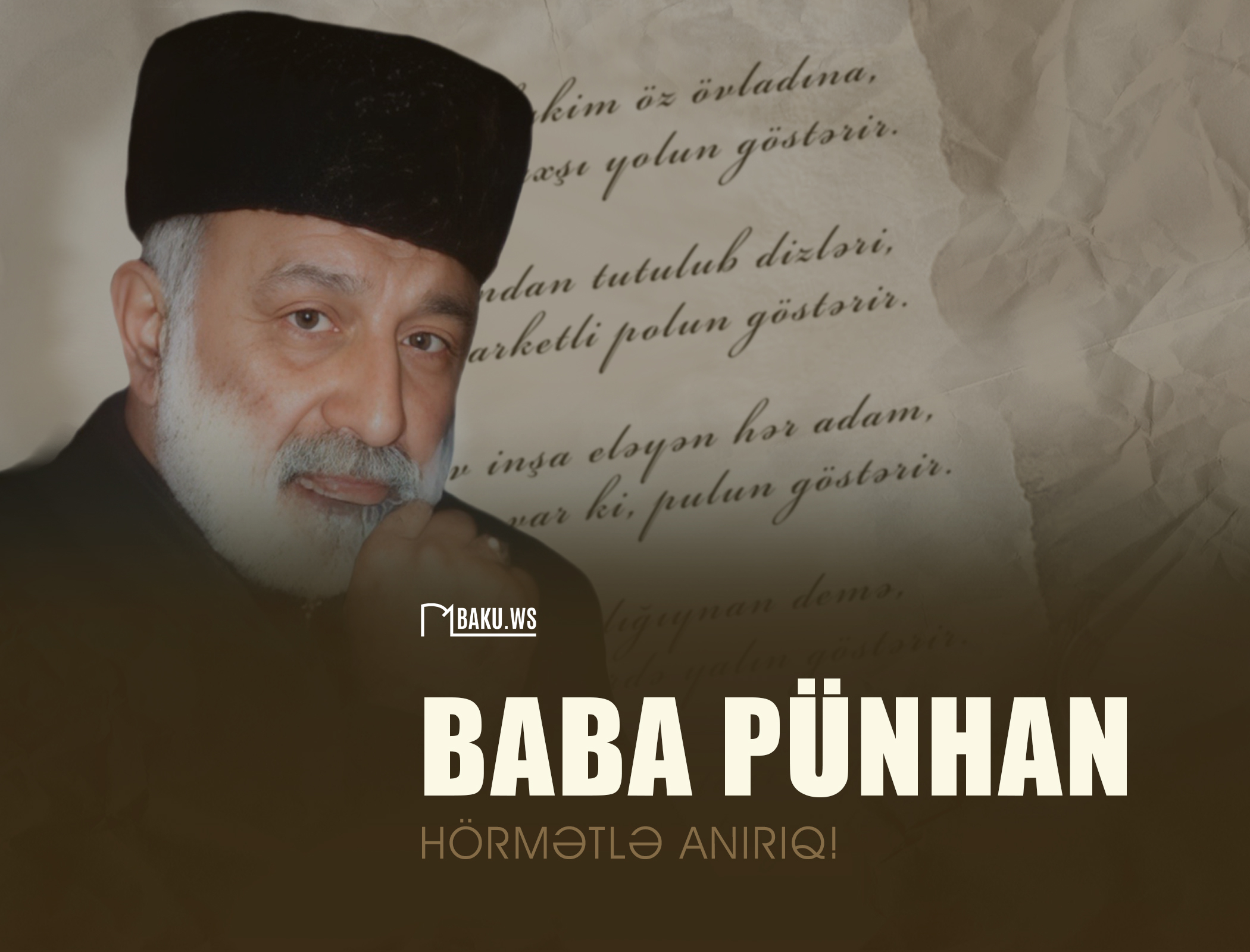 Azərbaycanlı şair Baba Pünhanın vəfatından 20 il ötür