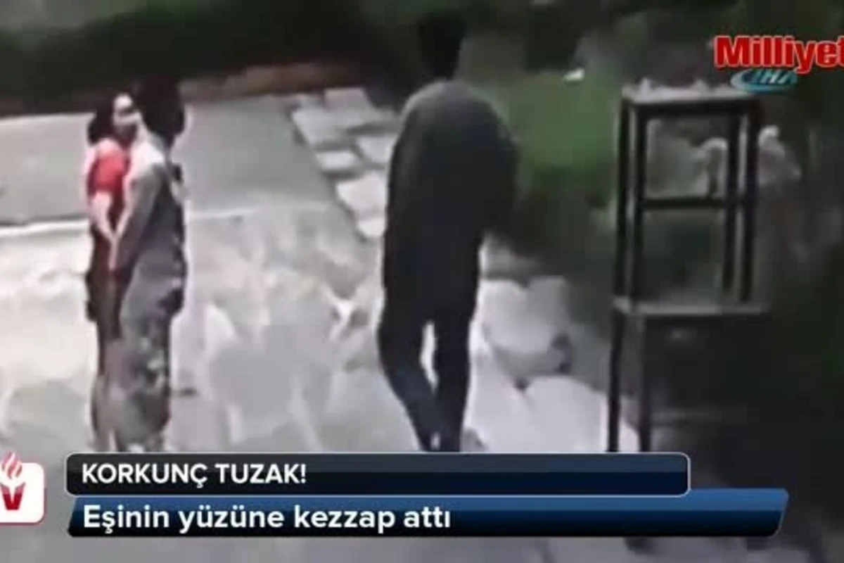 Ər uşaqların gözü qarşısında arvadının üzünə kislota atdı (VİDEO)