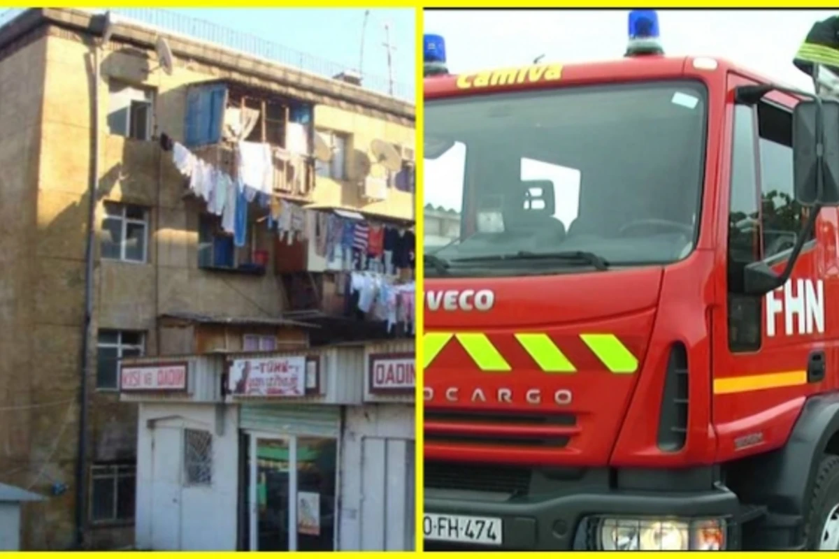 Bakıda qaçqınların yataqxanası yanıb (YENİLƏNİB, FOTO)