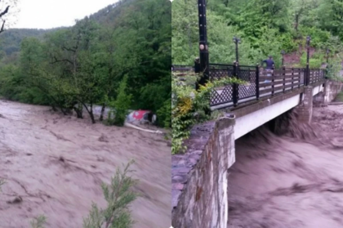 Leriki sel apardı (FOTO)