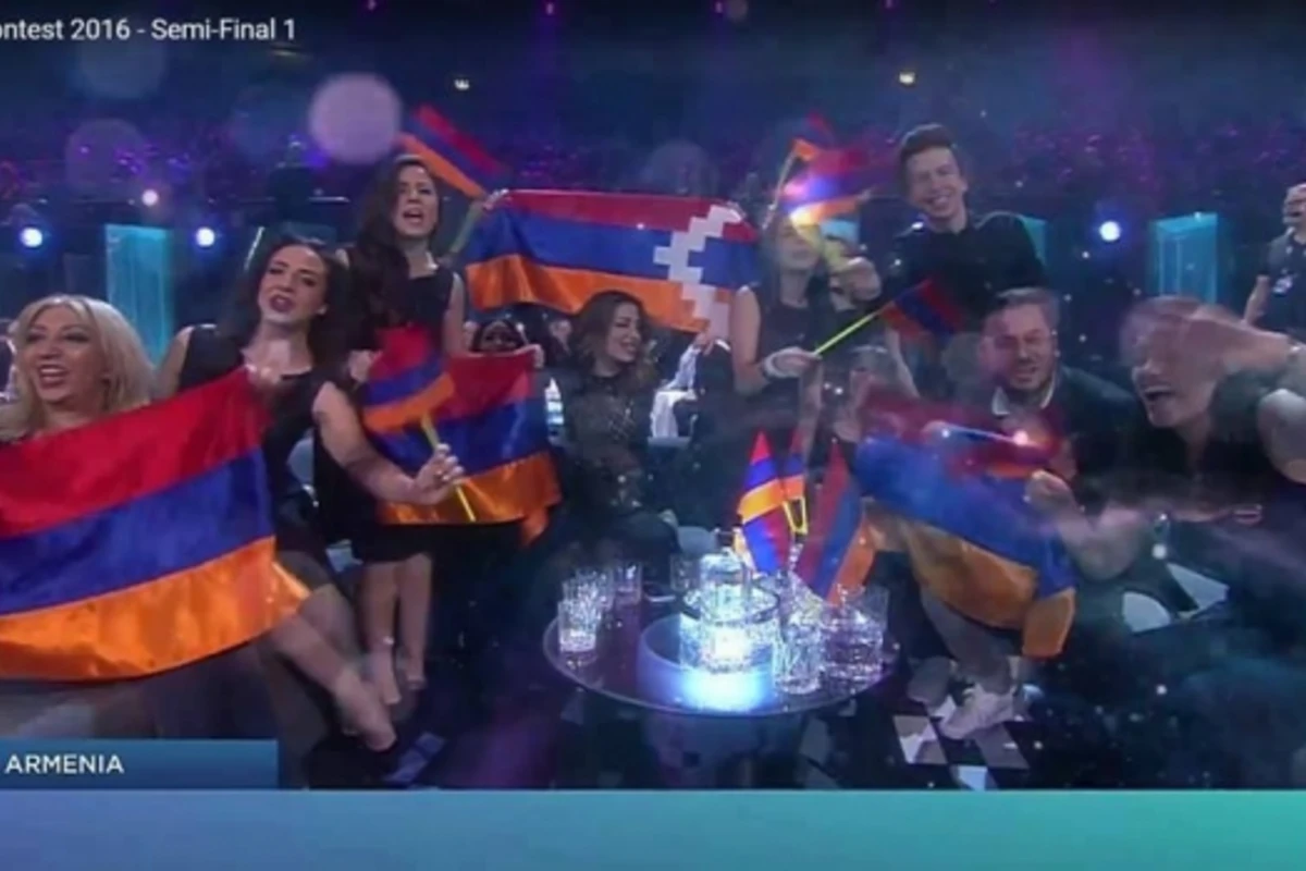 Eurovisionda erməni təxribatı - FOTO-VİDEO