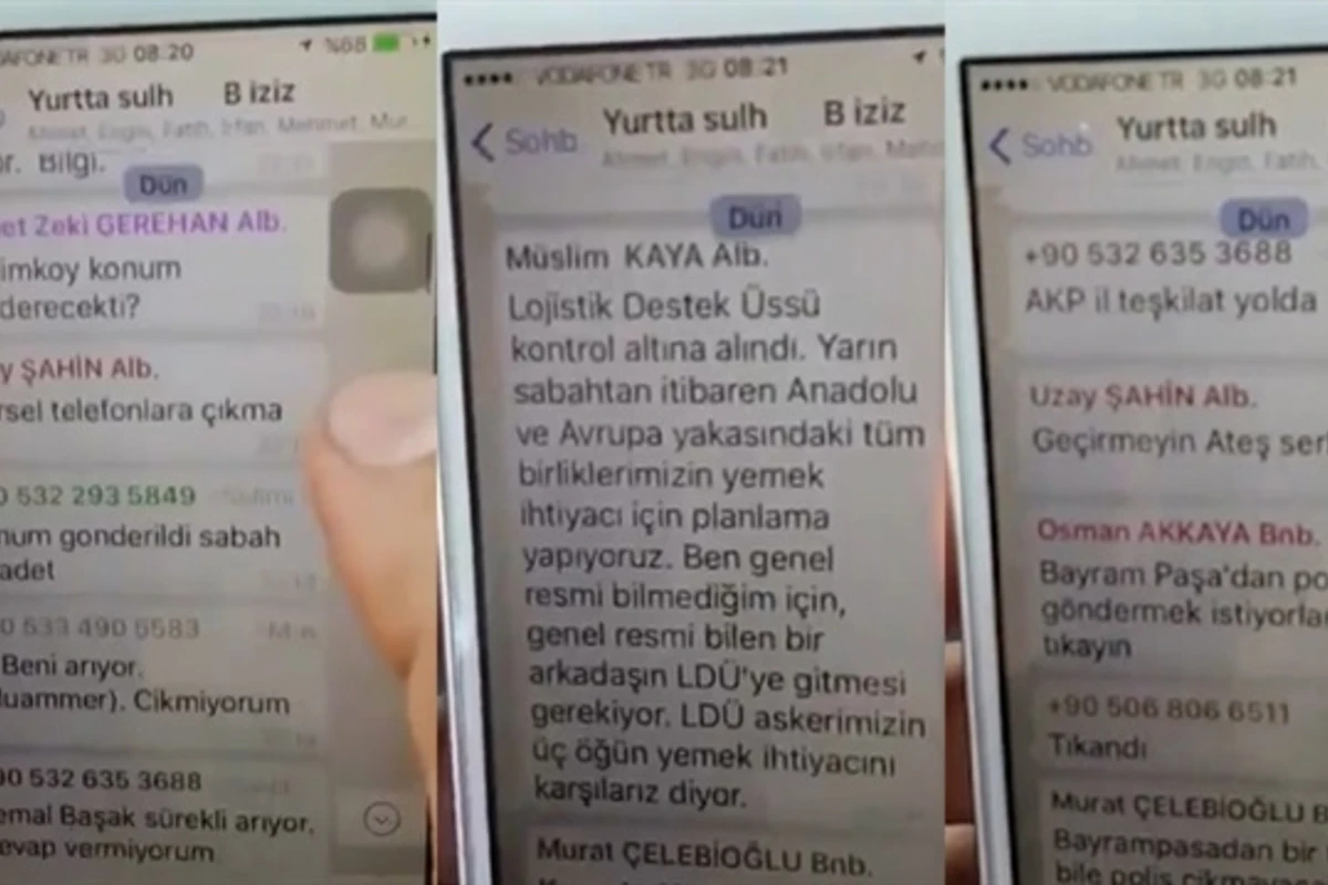 Çevriliş planının DETALLARI: Qiyamçıların WatsApp yazışması üzə çıxdı