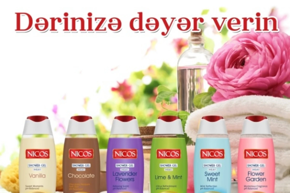 NICOS-dan yenilik: sədəfli duş gelləri