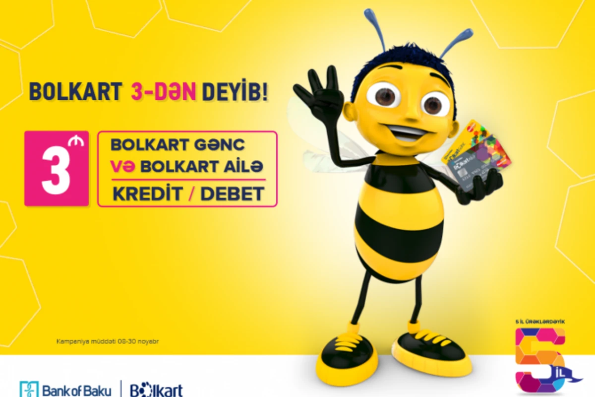 Bolkart Gənc və Bolkart Ailə indi hər kəsə 3 AZN, TƏLƏBƏLƏRƏ isə Bolkart Gənc Debet PULSUZ!