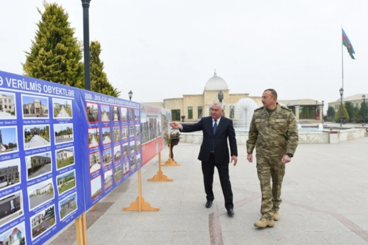 Prezident İlham Əliyev hərbi forma geyinib Füzuliyə getdi (FOTO)