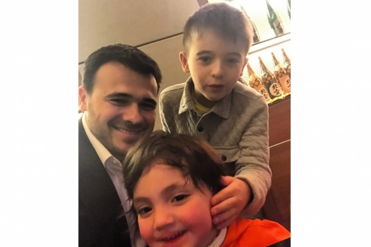 Emin Ağalarov oğlu və Əminə ilə birlikdə (FOTO)