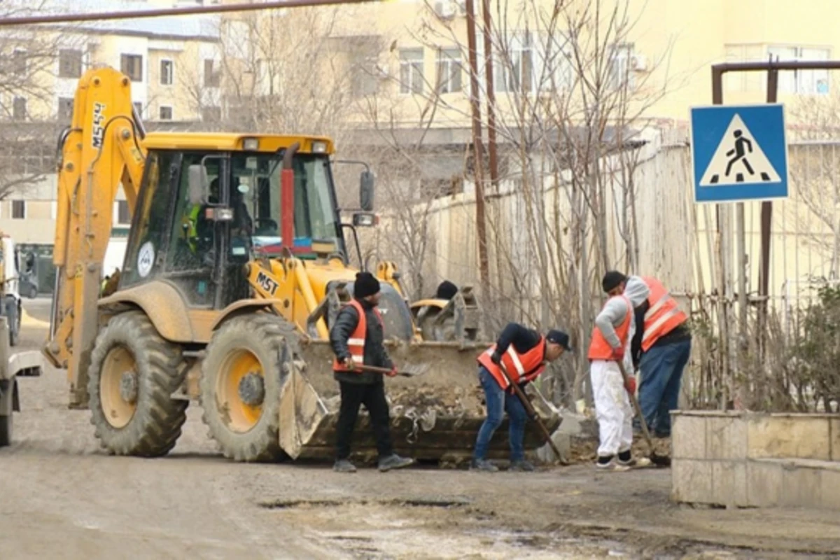 Bakının bu küçəsi təmirə bağlandı (VİDEO/FOTO)