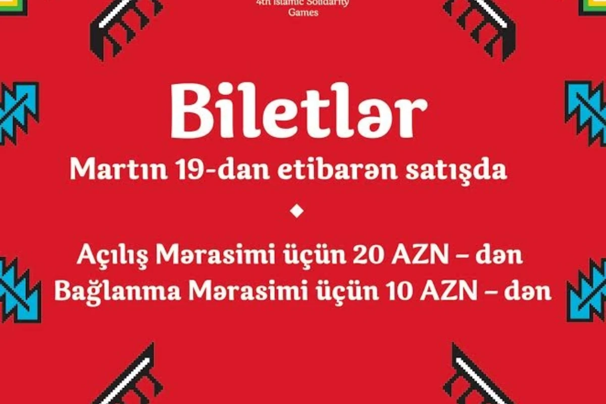 İslam Həmrəylik Oyunlarına biletlərin satışı başlanır