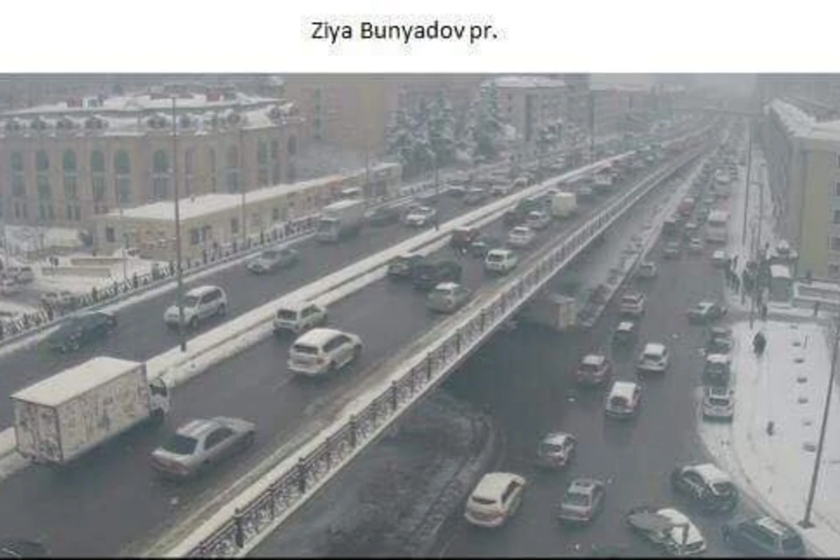 Bakının mərkəzi küçələrində son vəziyyət (FOTO)