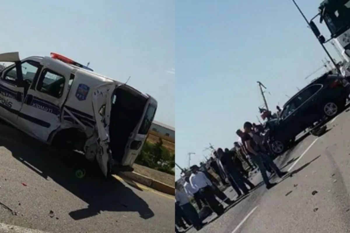 Bakıda polis maşını  Porsche ilə toqquşdu - ölən var (VİDEO)