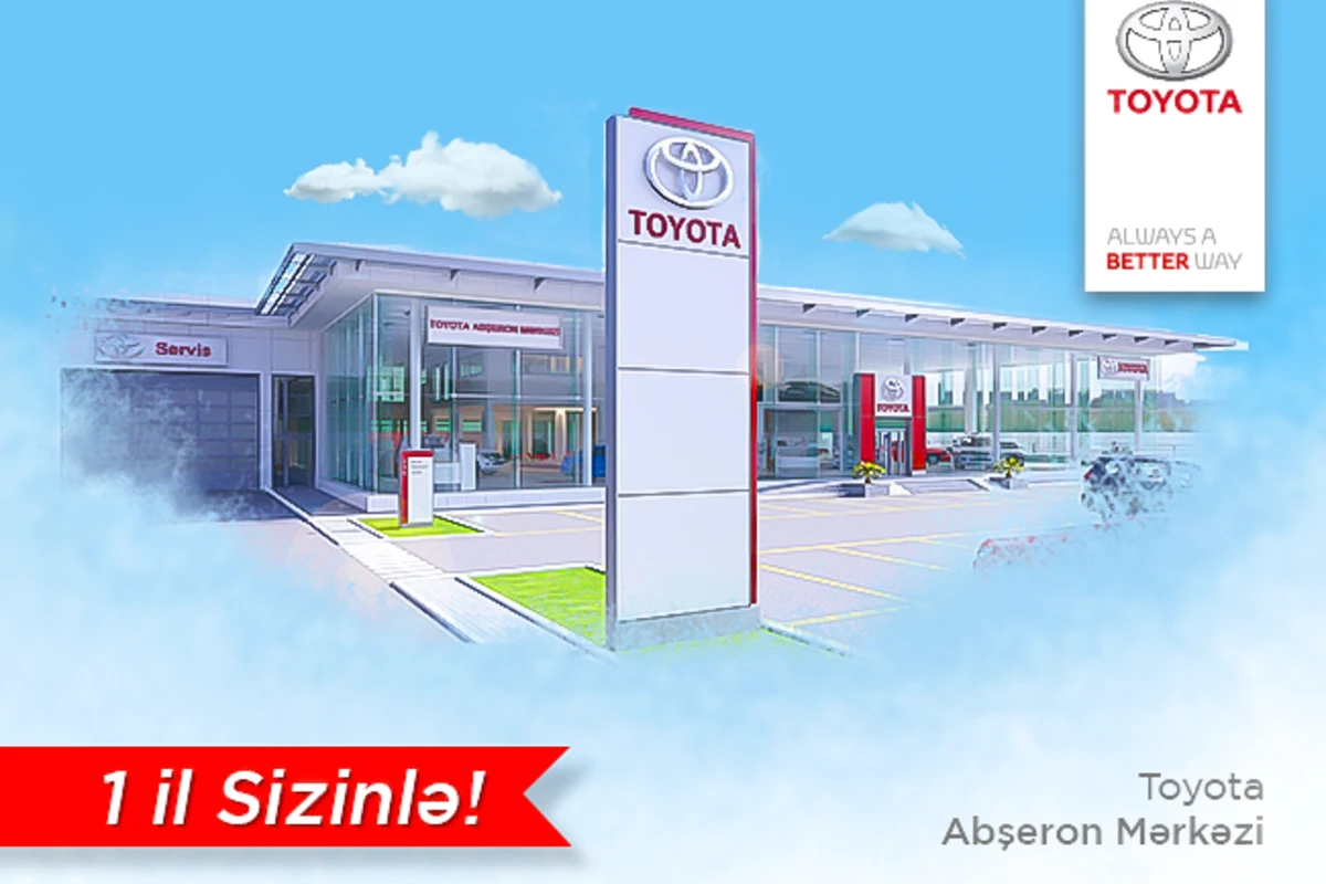 Toyota Abşeron Mərkəzindən 1 yaşla əlaqədar ŞOK endirimlər