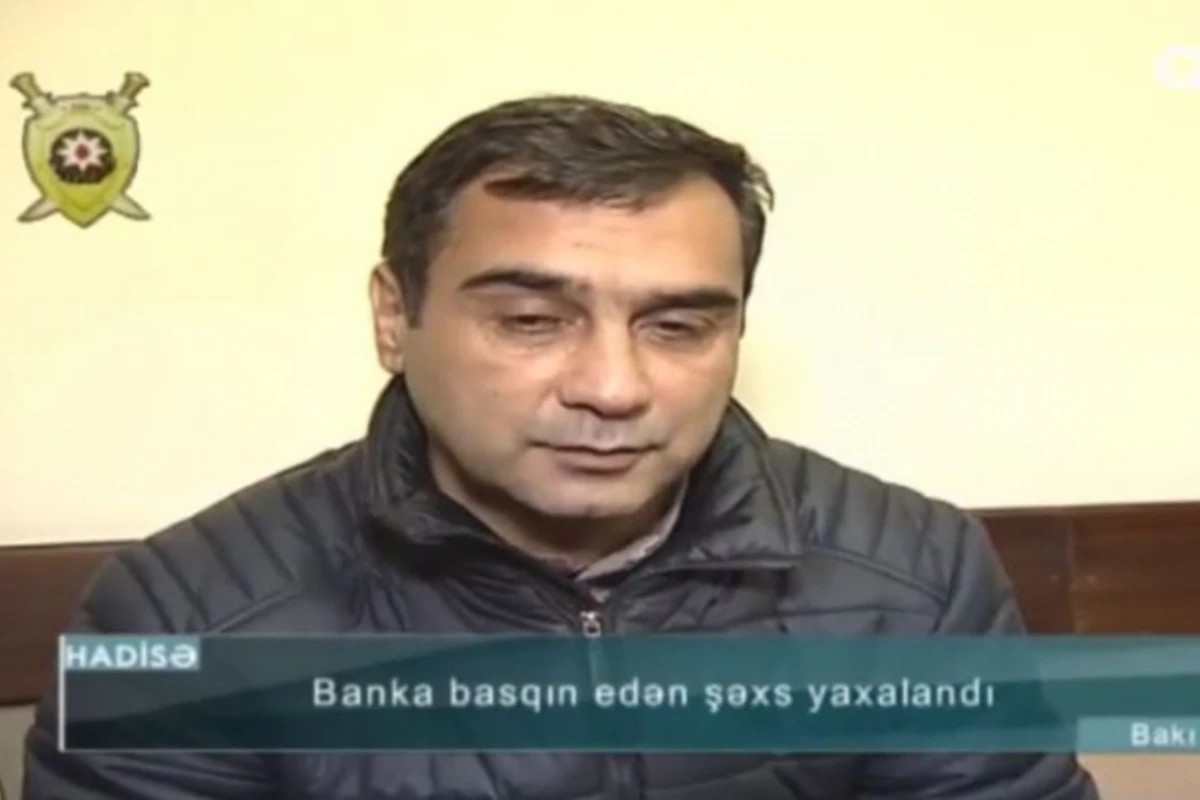 Bakıda banka basqın edən şəxs danışdı: Bıçağı xanıma yaxınlaşdırıb... (VİDEO)