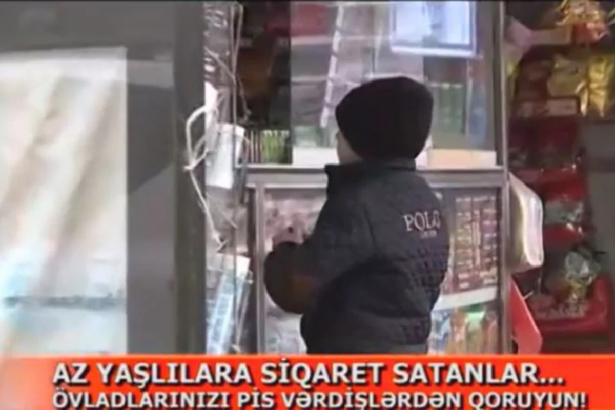 Bakıda köşklərdə 7 yaşlı uşağa siqaret satılır (VİDEO)