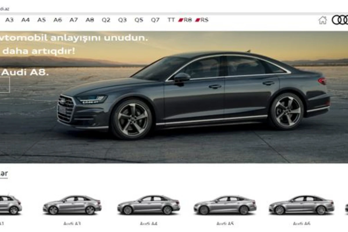 Audi Bakı Mərkəzinin yeni rəsmi web saytı fəaliyyətə başlayıb