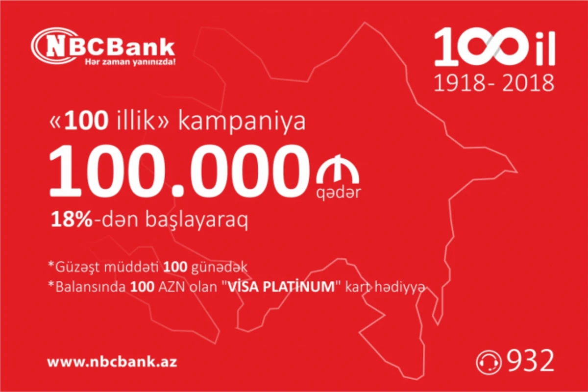 NBC Bank”dan 100 illik kampaniya