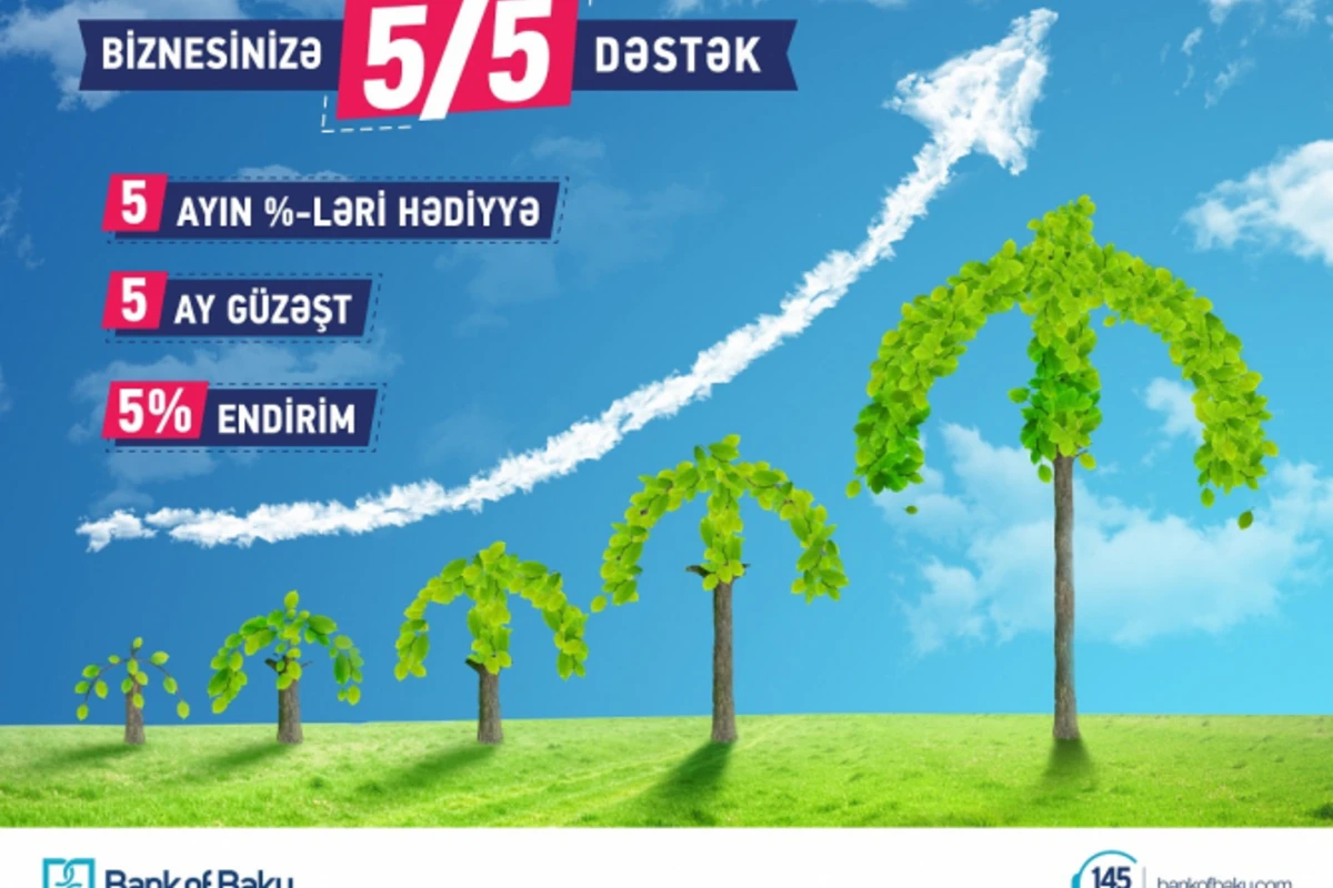 Bank of Baku-dan BİZNESİNİZƏ 5/5 DƏSTƏK!