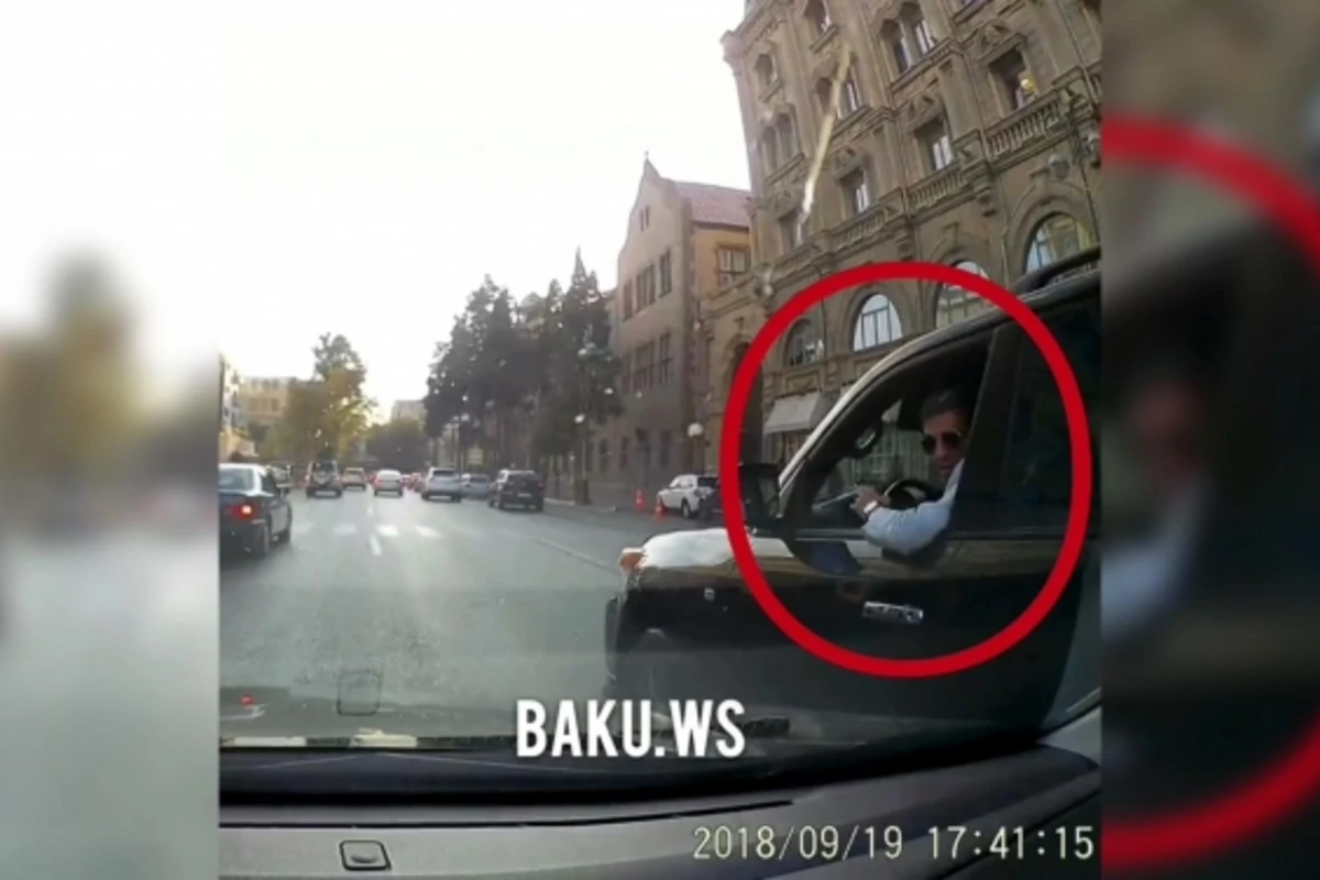 Bakıda yol kəsən sürücü – Polis hərəkətə keçdi – VİDEO