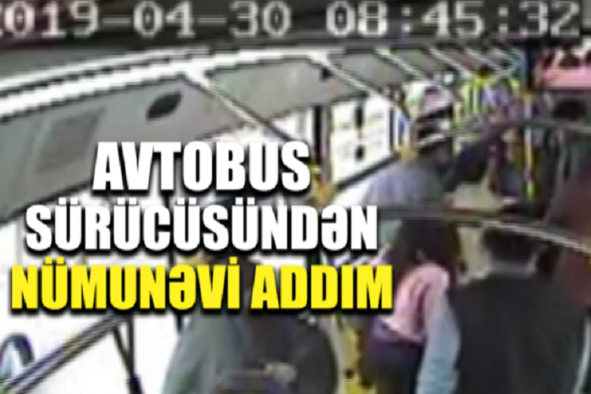 Bakıda avtobus sürücüsü gənc qızı ölümdən xilas edib - VİDEO