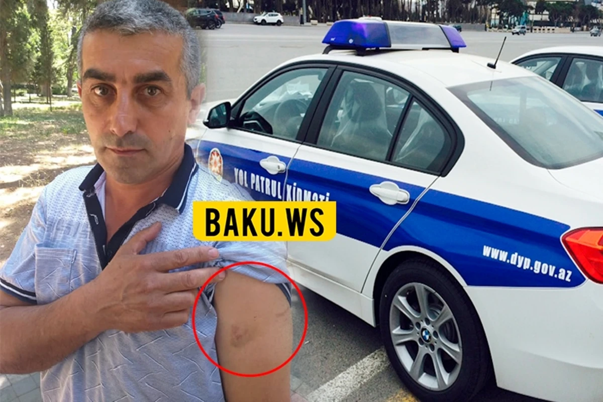 Azərbaycanda sürücü ilə yol polisi arasında insident yaşanıb