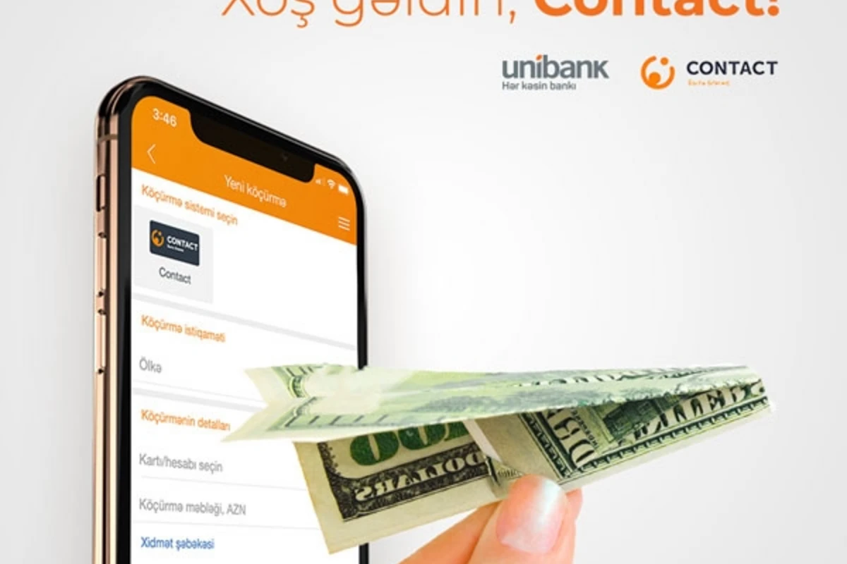 “Contact” pulköçürmə sistemi indi Unibank Mobile-da