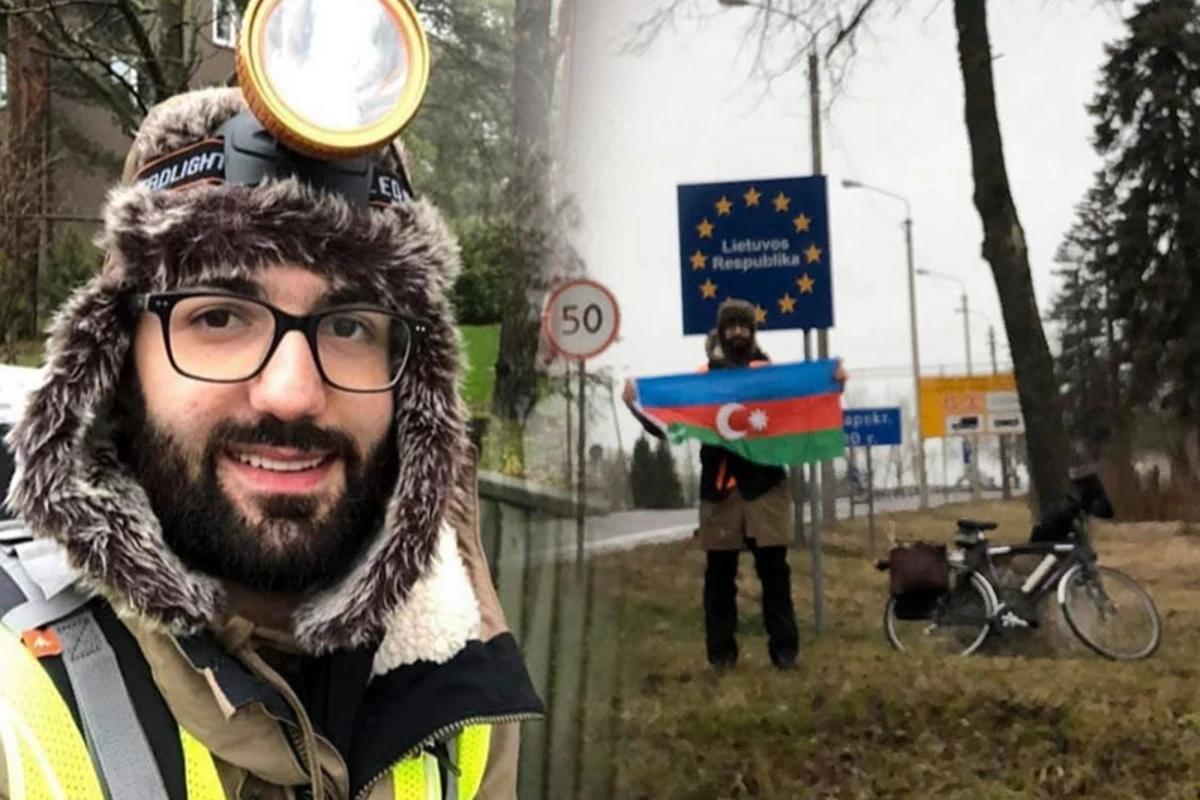 Azərbaycanlı gənc Avropanın 10 ölkəsini təkbaşına gəzir - FOTO