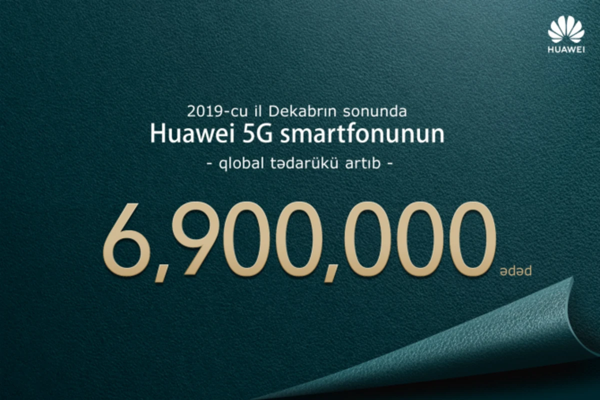 “Huawei” 2019-cu ildə dünyaya yeni nəsil əlaqə gətirən 6.9 milyon 5G smartfonu bazara çıxarmışdır