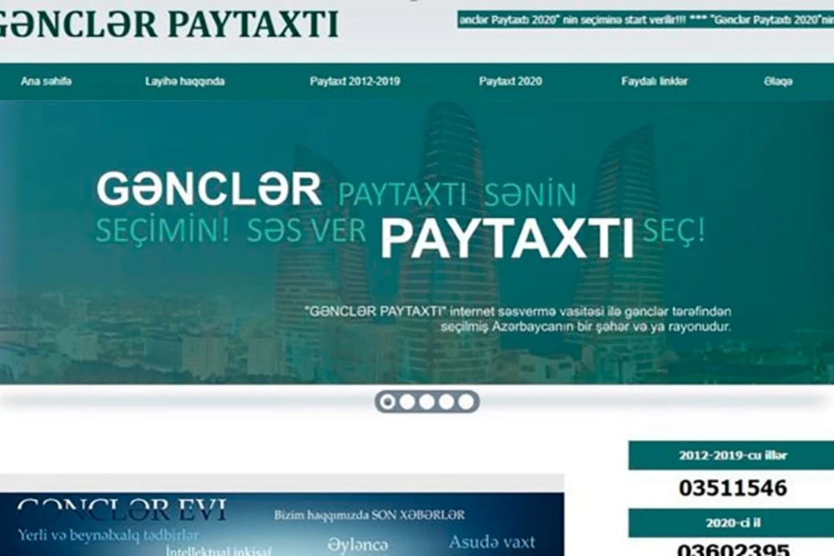 Azərbaycanda 2020-ci ilin “Gənclər paytaxtı” açıqlandı