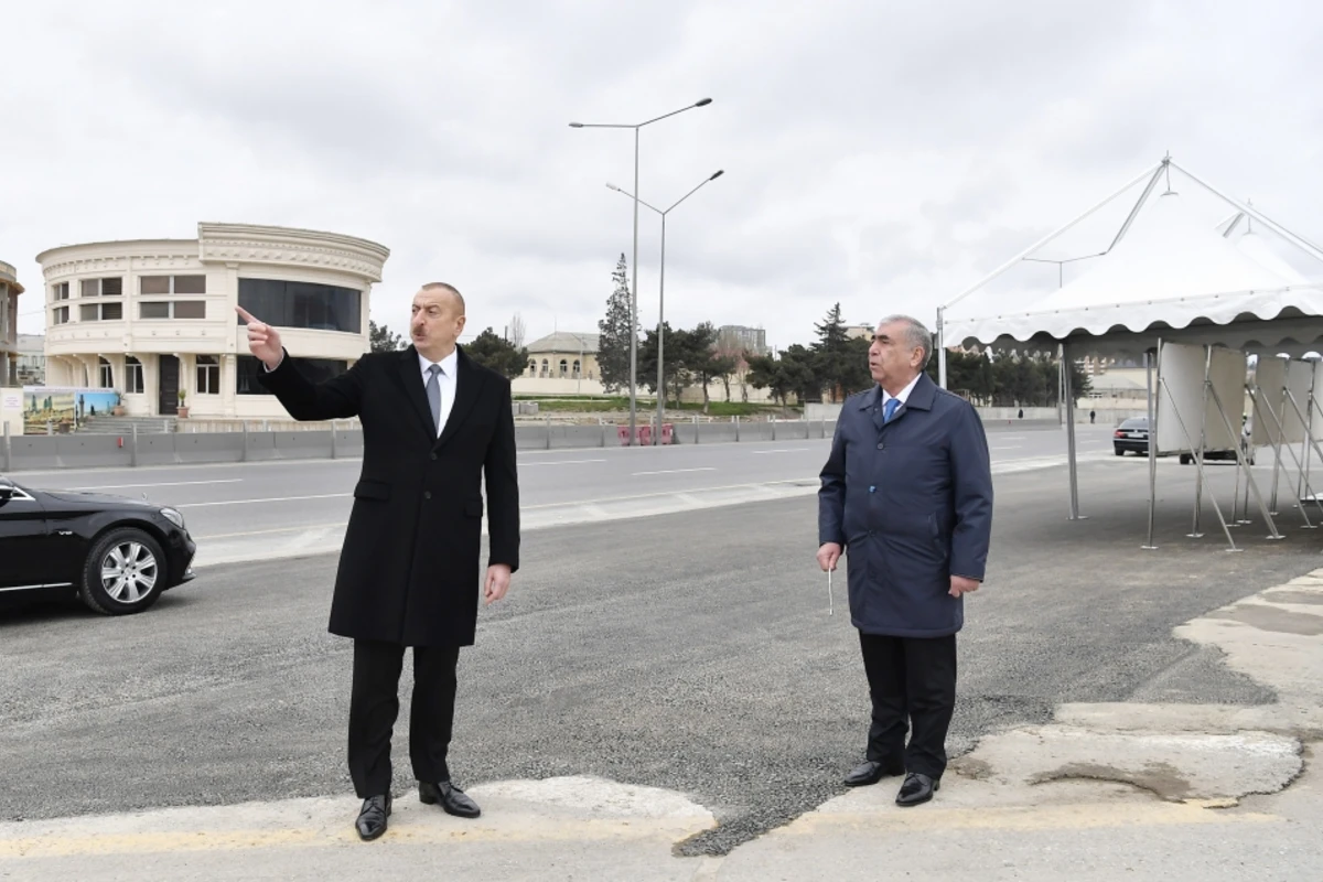 Prezident Bakı-Sumqayıt yolunda görülən işlərlə tanış olub - FOTO