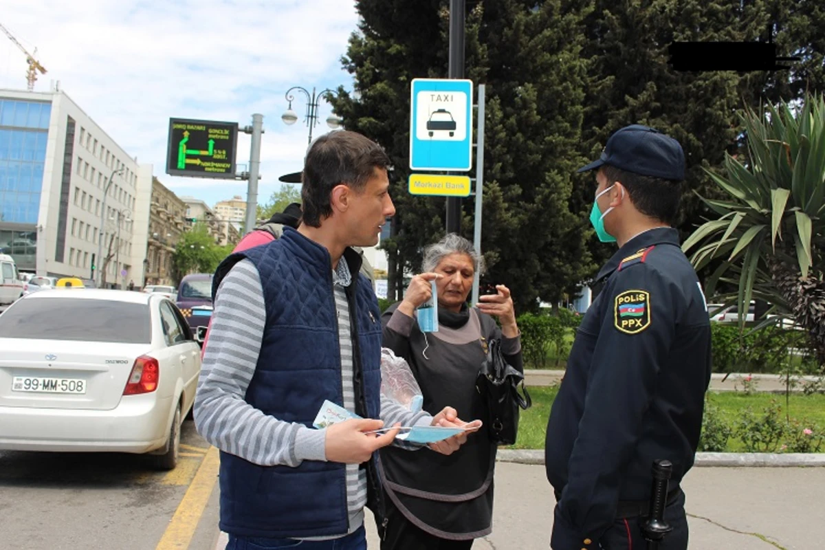 Polis Bakıda reyd keçirib, maskadan istifadə etməyənlər cərimələnib