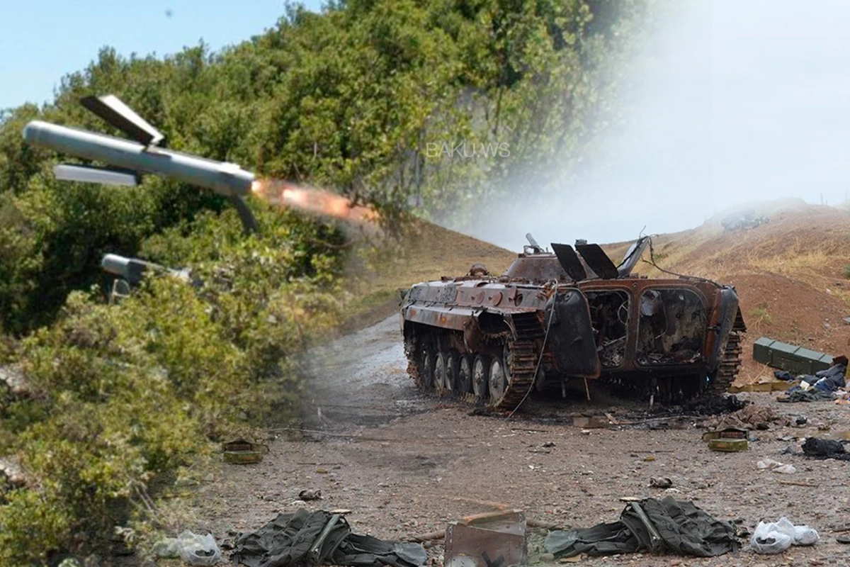 Erməni tanklarını darmadağın edən “Spike” raketləri - FOTO