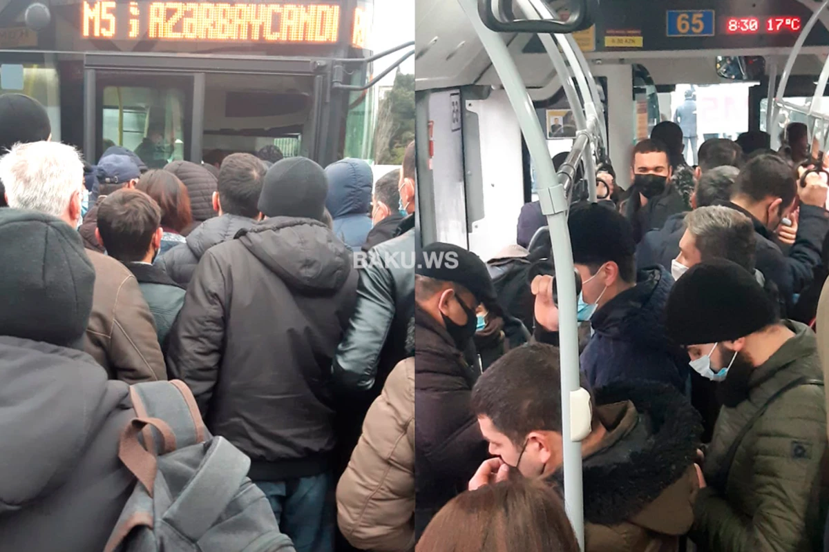 20 Yanvar metrostansiyası qarşısında ACINACAQLI MƏNZƏRƏ - FOTO/VİDEO