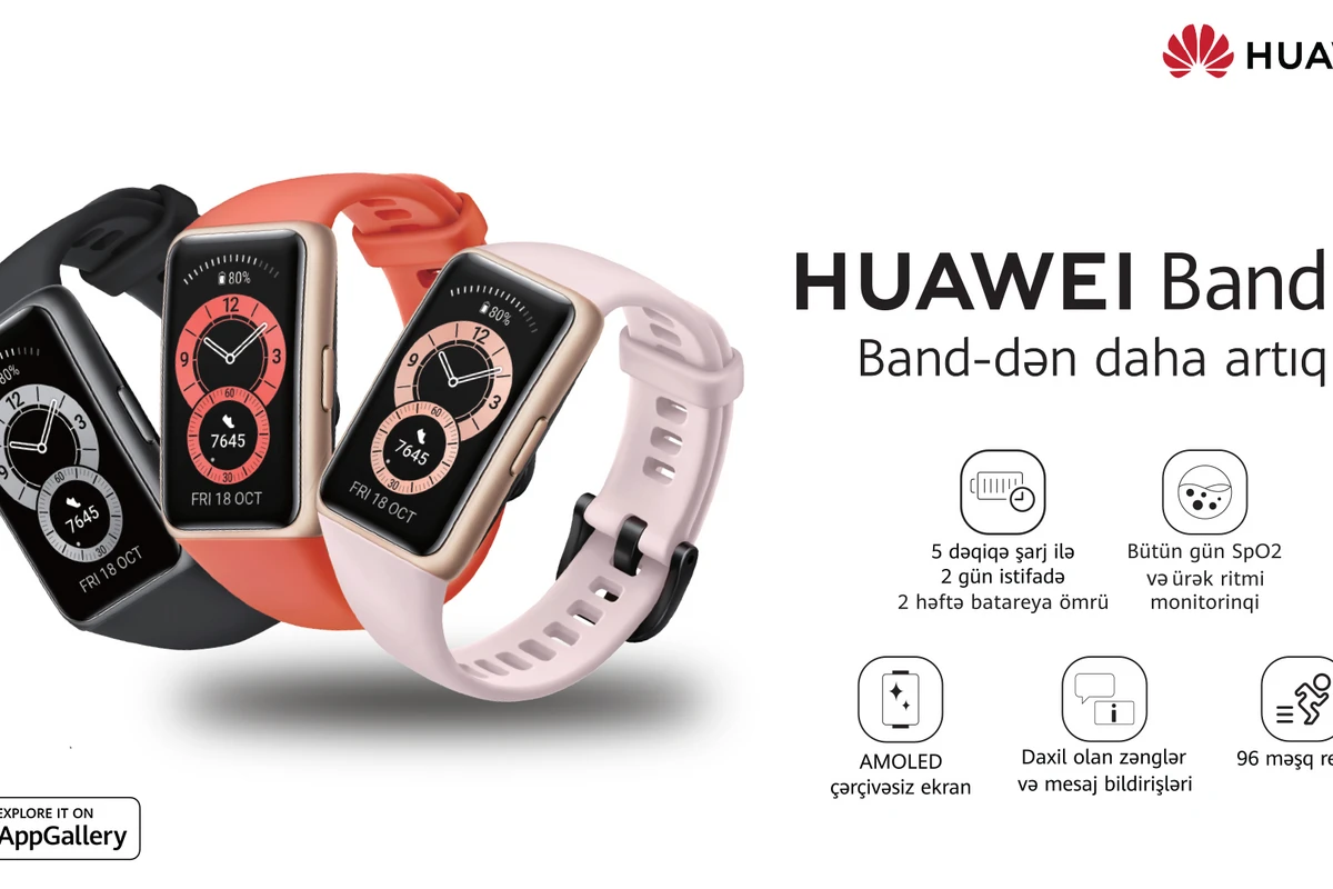 Huawei Şirkəti Azərbaycanda HUAWEI Band 6 fitnes qolbağını təqdim edib - VİDEO