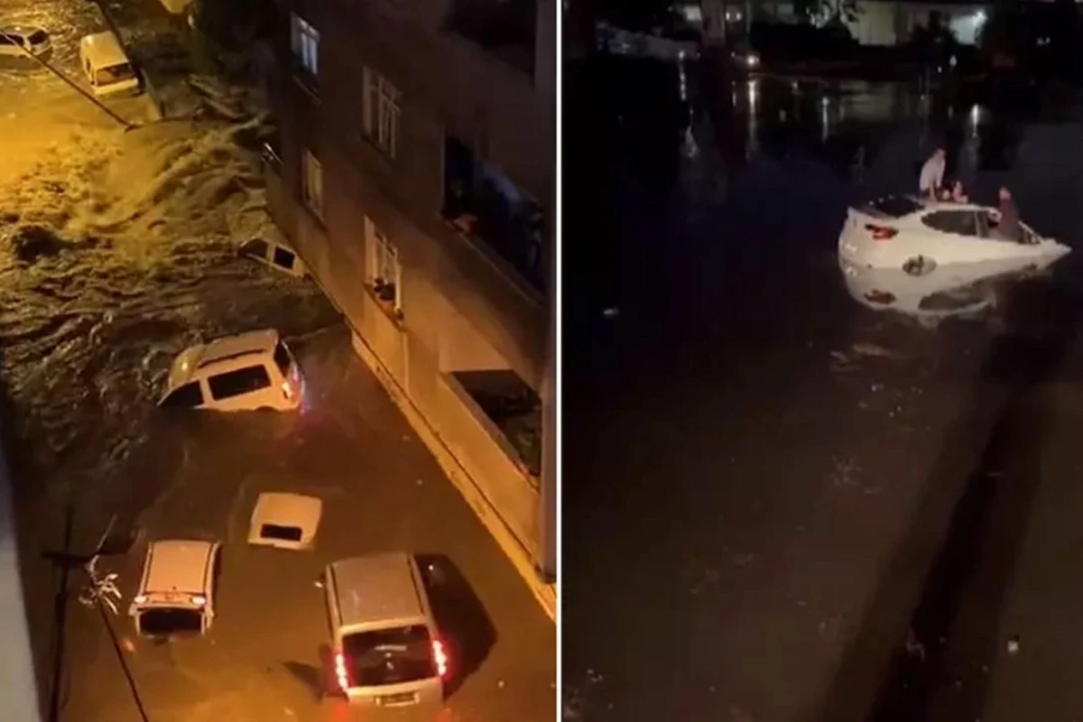 İstanbulda sel həyatı iflic etdi: Ölənlər var - VİDEO