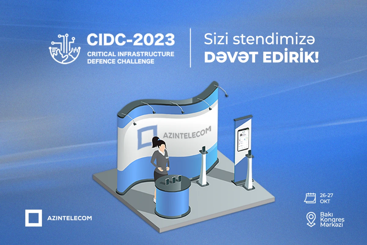 “AzInTelecom” “CIDC-2023”də “Qızıl sponsor” kimi stendlə çıxış edir