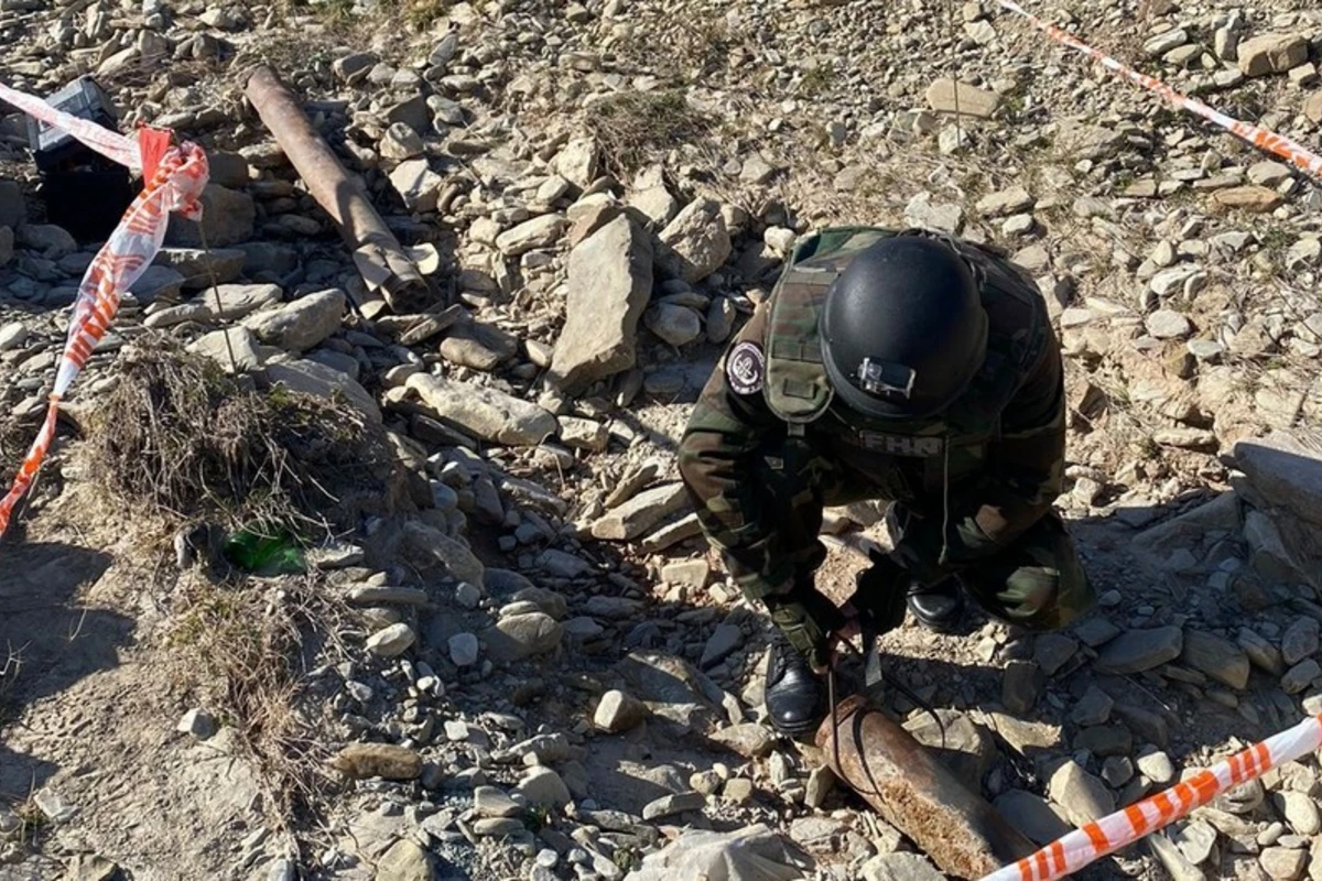 Xızıda qrad mərmisinin qalıqları aşkarlanıb - FOTO