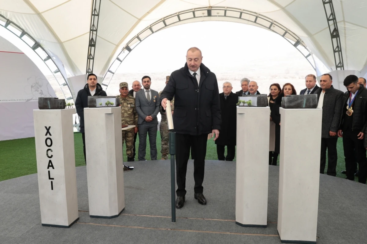 Prezident Xocalıda soyqırımı memorialının təməlini qoyub, Xankəndi şəhərində olub - YENİLƏNİB - FOTO\VİDEO