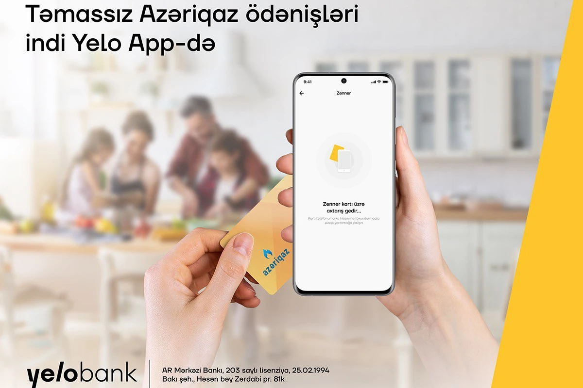 Yelo App vasitəsilə qaz kartının balansını artır