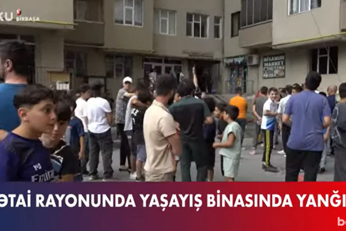 Xətaidə binada yanğın oldu - FHN hadisə yerində - VİDEO