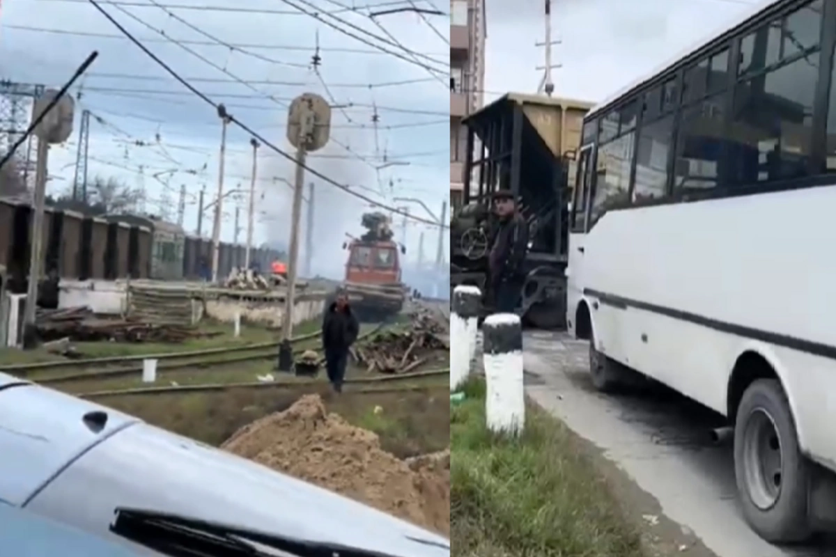 Bakıda yük qatarının yolu bağlamasının səbəbi AÇIQLANDI - RƏSMİ