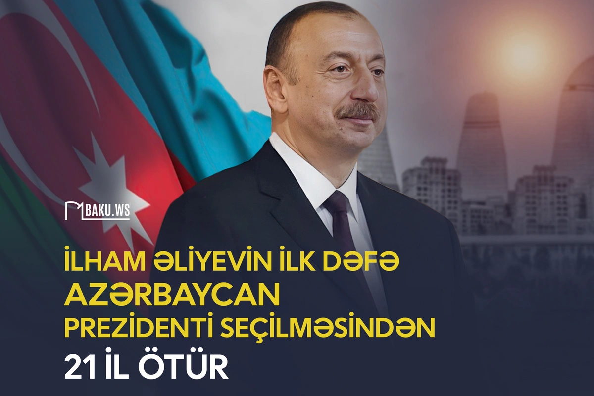 İlham Əliyevin ilk dəfə Azərbaycan Prezidenti seçilməsindən 21 il ötür