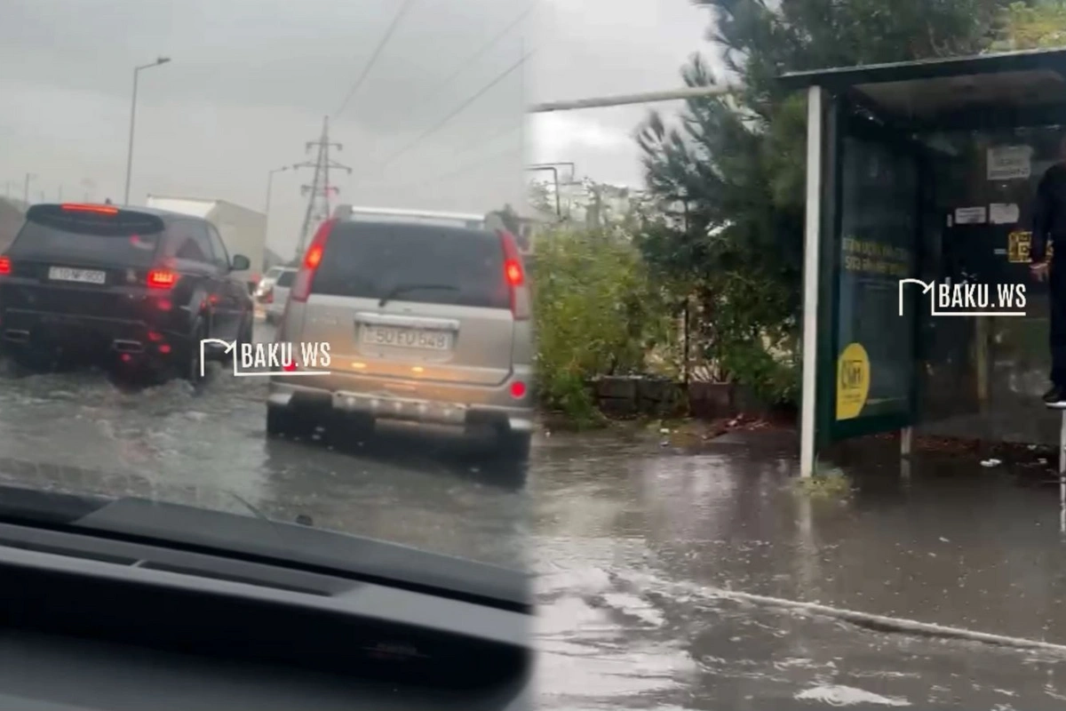 Bakıda yağışdan sonra maraqlı və həyəcanlı anlar yaşanıb