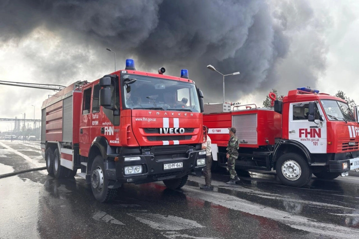 Bakıda güclü yanğın baş verən əraziyə 6 təcili tibbi yardım briqadası cəlb edilib - TƏBİB-dən AÇIQLAMA