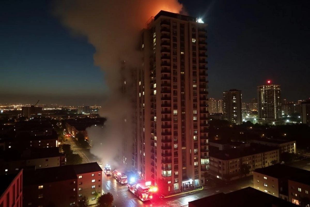 Bakıda yaşayış binasında yanğın olub