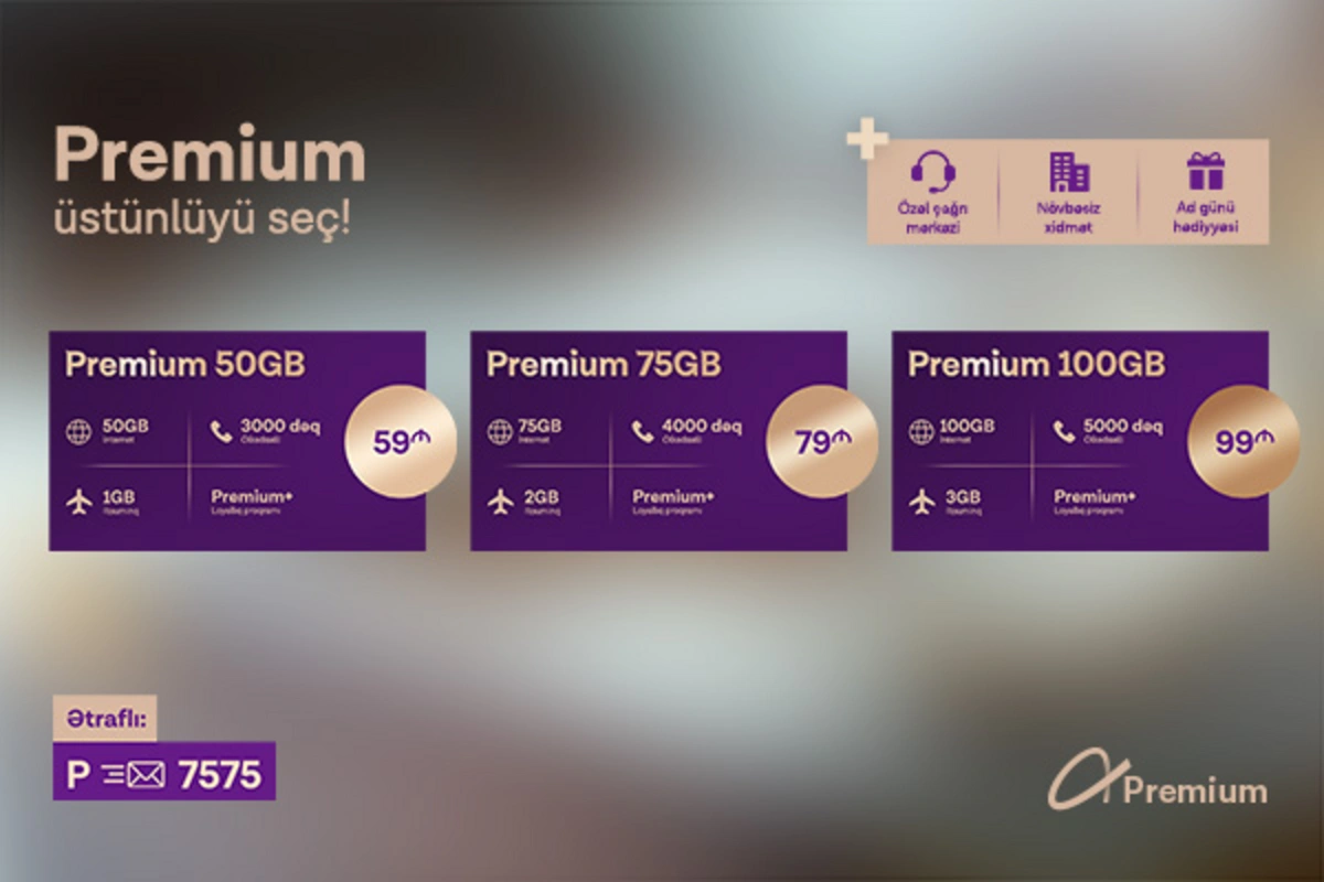 Azercell yenilənmiş Premium tarif paketlərini təqdim edir