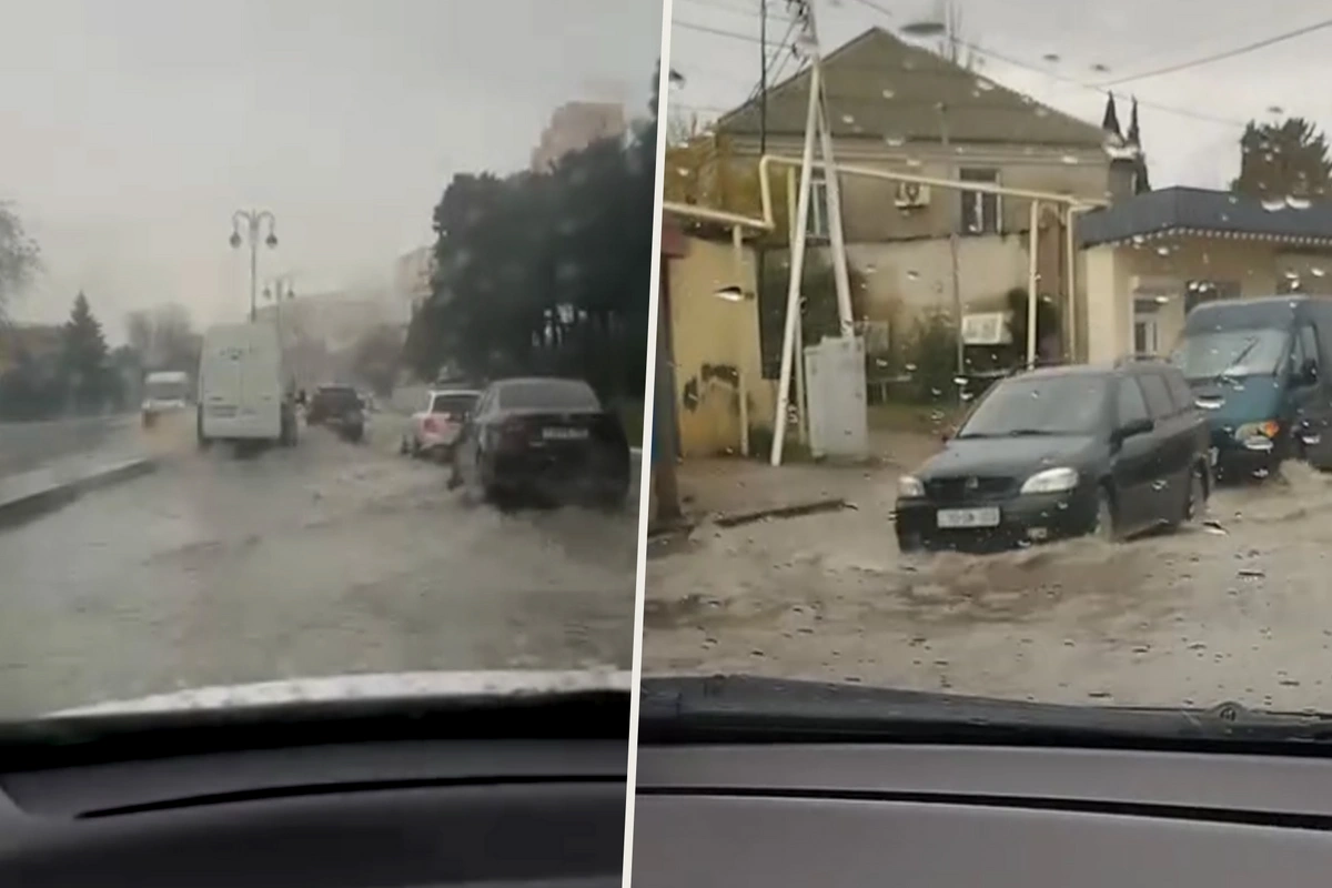 Сильный дождь парализовал движение в Баку