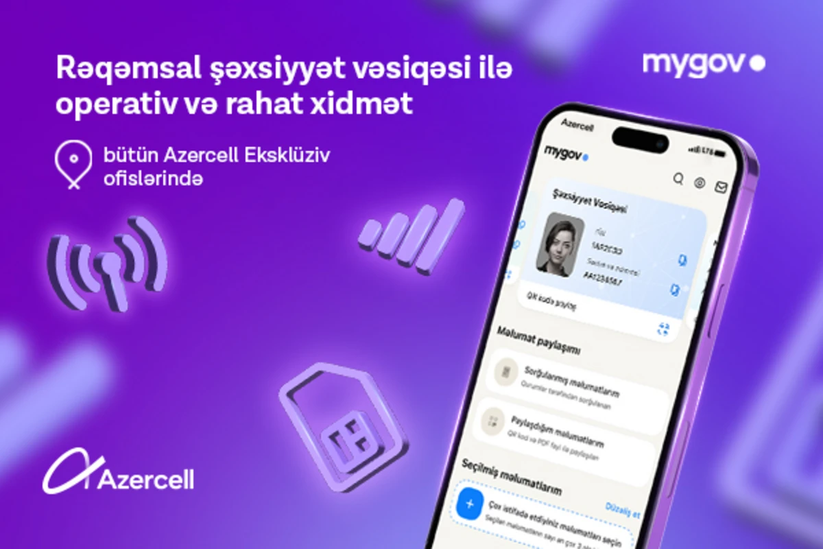 Azercellin ofislərində rəqəmsal şəxsiyyət vəsiqəsinin tanınması təmin edilib