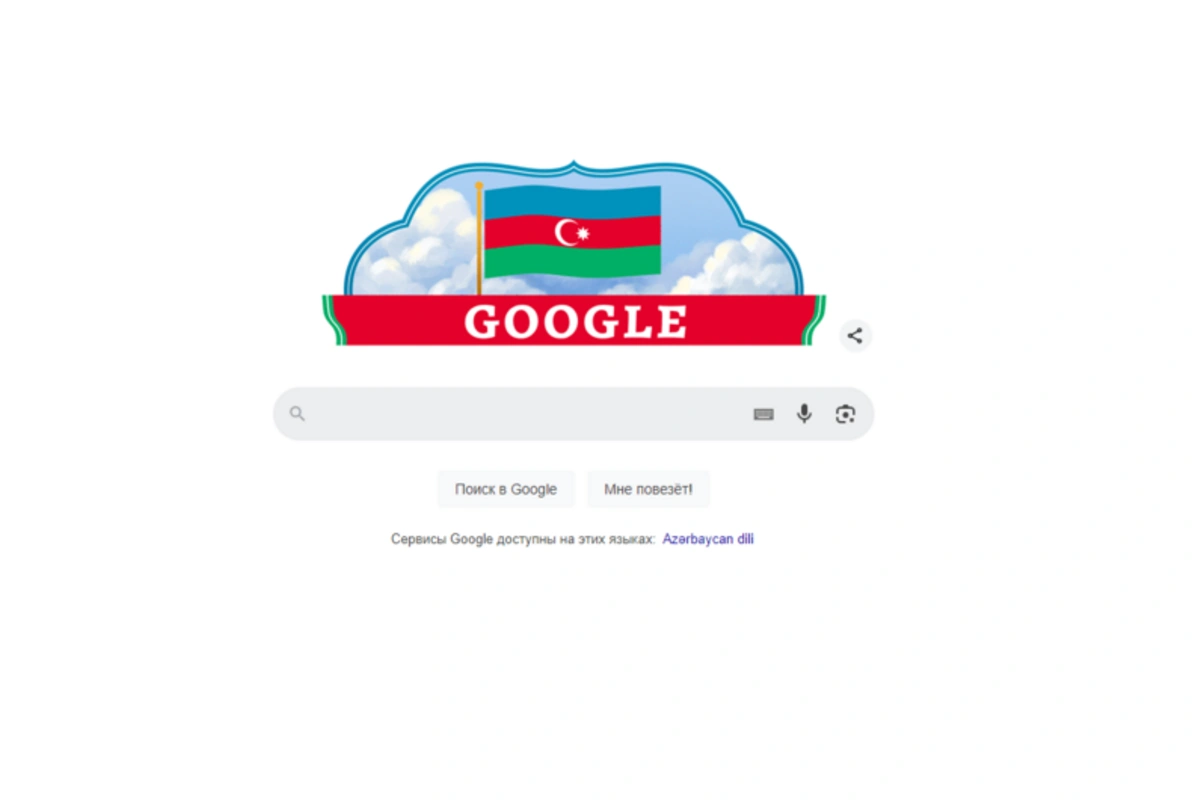 Google Azərbaycan bayrağının rənglərində dudl hazırlayıb