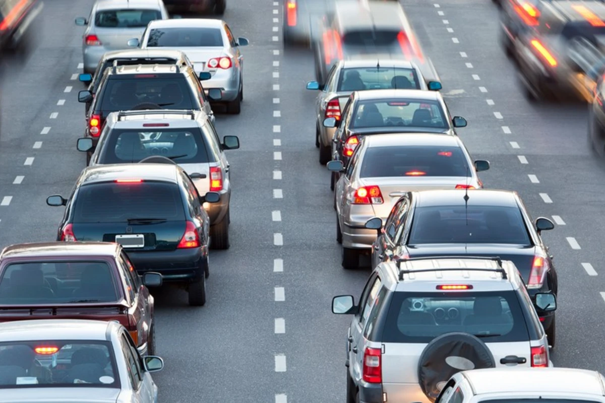 Bakıda tıxac olan yollar - SİYAHI