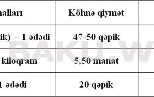 Bakıda tikinti materiallarının qiyməti aşağı düşdü (QİYMƏT CƏDVƏLİ)