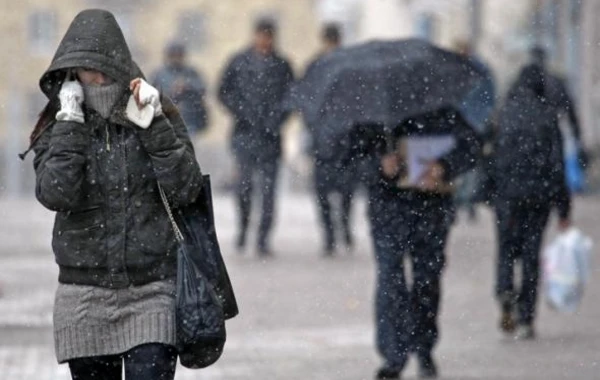 Hava xəbərdarlığı: sulu qar və qar yağacaq